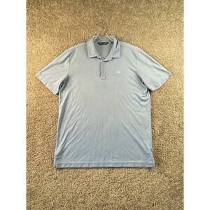 Travis Mathew Polo Shirt Adult Large Blue Gray Logo Golfer Golfing Casual Mens